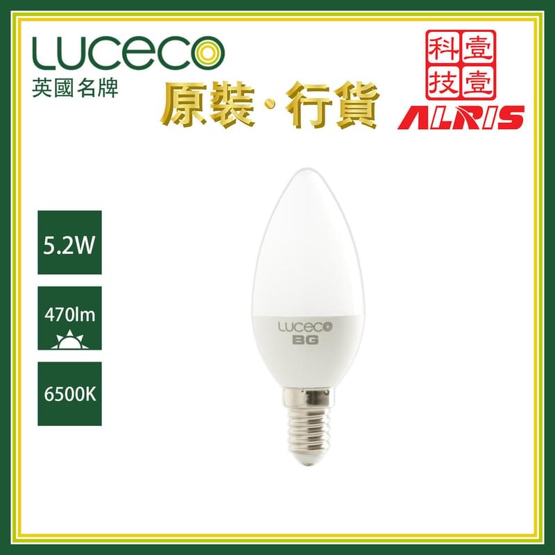 5.2W LED E27 6500K Cool Large Screw Head Candle Bulb, power saving no flicker no mercury (LC27C5W47)