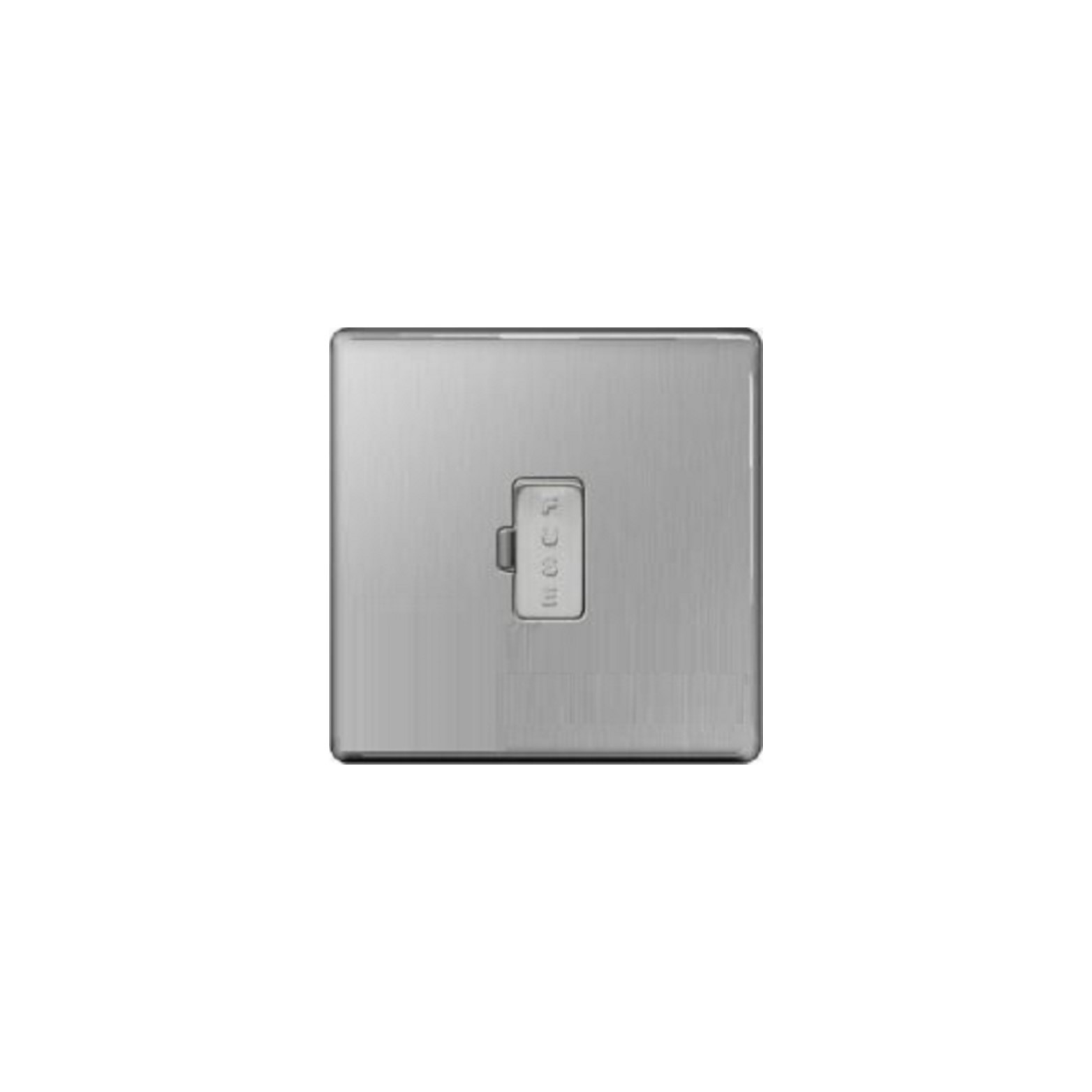 BG - 13A Unswitched Fused Connection Units With Cable Outlet-Flatplate Brushed Steel (Model:FBS55)