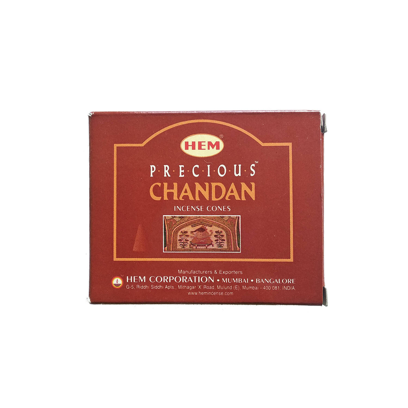 CHANDAN Incense Cone 100% Natural India Handmade meditating cones SPA HCONE-CHANDAN