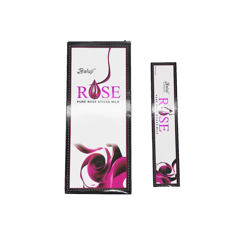 (15支/盒)ROSE玫瑰味印度進口純天然手工制9寸長寧神系列高級線香棒 香枝 瑜伽冥想專用香薰 BIS9-15S-ROSE