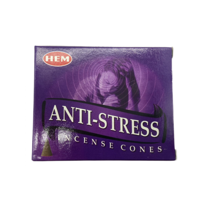 ANTI-STRESS Incense Cone 100% Natural India Handmade meditating cones HCONE-ANTI-STRESS